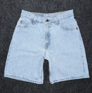 Vintage 90s Levi’s 950 Relaxed Orange Tab Mid Thigh Denim Shorts 5 / 25 USA Made thumbnail 1