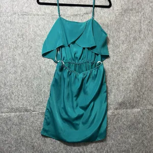 BCBGeneration Teal‎ Popover Tulip Mini Dress XS Sleeveless thumbnail 9