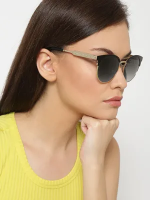 Gucci GG0074S Cat eye sunglasses gold metal frame purple gradient lenses thumbnail 18