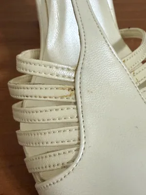 Strappy Pearlescent White Heels Size 8.5 thumbnail 6