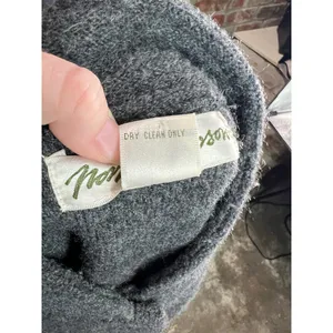 Norm Thompson coat wool patch pockets gray Size L thumbnail 9