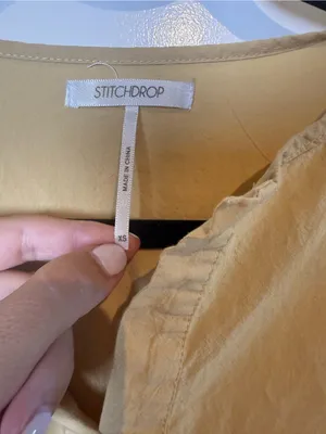Stitchdrop Mustard Yellow Tiered Midi Maxi Dress XS 100% Cotton thumbnail 3