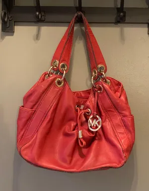 Michael Kors Red Purse thumbnail 1