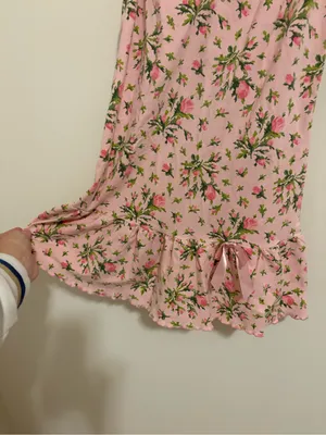 Betsey Johnson Intimates Pink Floral Mini Dress size Small thumbnail 4