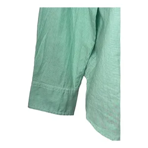Everlane Button Down Women 4 Green White Stripe NWT Cotton Relaxed Oxford Shirt thumbnail 6