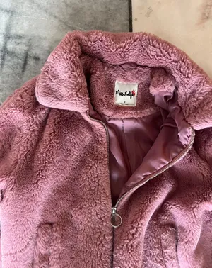 Miss Selfie Faux Fur Jacket Pink thumbnail 3