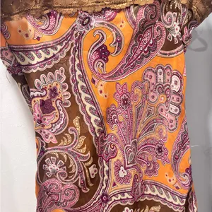 Rampage Orange and Brown Paisley Camisole thumbnail 6