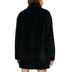 Aritzia Wilfred Free Grete Teddy Coat Fuzzy Jacket Size Medium Black thumbnail 3