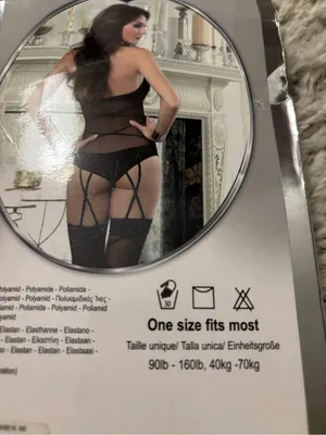 Dreamgirl Halter Chemise with Black Lace Fishnet with G-String Women’s One Size thumbnail 9