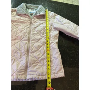 Columbia Women's Coat Jacket Sz M Pink Gray Puffer Quilted Full Zip Pockets thumbnail 8