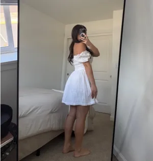 BP. Shirred Puff Sleeve Prairie Dress in White at Nordstrom thumbnail 4