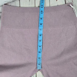 Everlane‎ Seamless Legging Ribbed High Waist M L Light Purple Lilac thumbnail 10