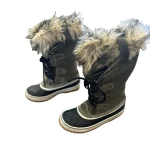 Sorel Joan of Arctic Green Waterproof Faux Fur Winter Snow Boots Size 6 thumbnail 5