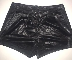 Very J Light Leather Lace Up Shorts thumbnail 1