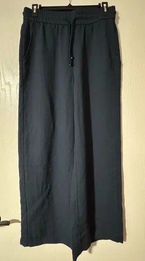 Halara High-Waisted Drawstring Pocket Wide Leg Baggy Casual Linen-Feel Pants thumbnail 1