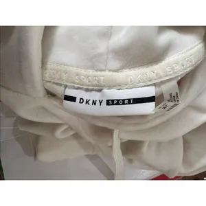 DKNY Sport Velour Pullover Hoodie Cream Women’s XL thumbnail 6