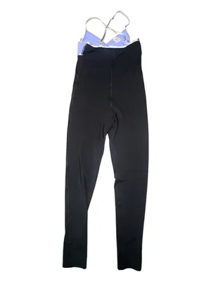aerie Black Jumpsuit with Lavender Accents and Silver Straps thumbnail 2