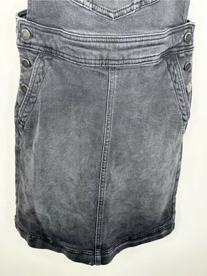 Boden Easy Overall Dress Washed Black Denim Size 4 thumbnail 7