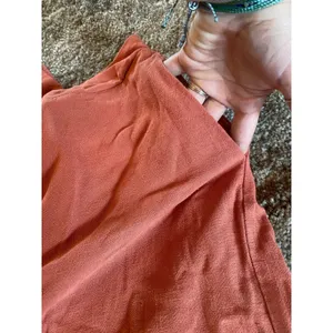 ANRABESS Linen Rayon Blend High Waisted Casual Summer Shorts Lounge Coral Beach thumbnail 2