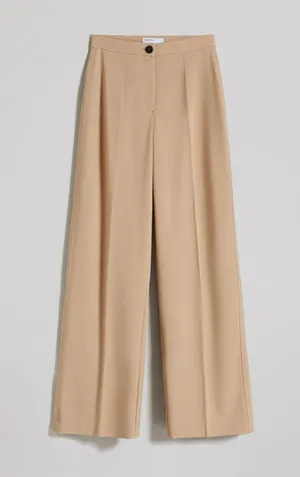 Bershka high waisted beige tan wide leg pants thumbnail 11