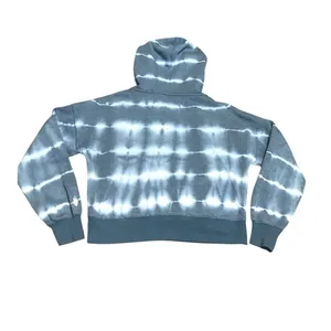 FP Movement Hoodie XS Blue Tie Dye Lace Up Cropped Sweatshirt Boho‎ Athleisure thumbnail 4