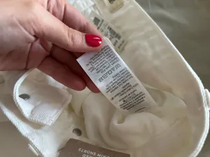 Madewell White Relaxed Denim Shorts thumbnail 4