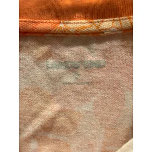 Lands End Womens Orange Tropical Floral Cotton Blend Short Sleeve Polo Shirt XL thumbnail 3