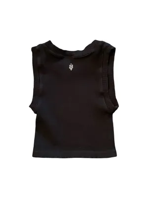 FP Movement by Free People Ribbed Cropped Tank Top in Black size XS Baby Tee thumbnail 2