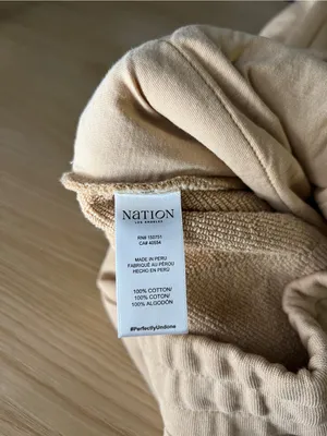 Nation LTD Lincoln Slit Pant Sandstorm Size S Wide Leg Cotton Pull On thumbnail 11