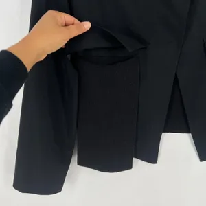 Crea Concept Blazer Jacket Womens Size 8 Black Knit Patch Pockets‎ Formal Wool thumbnail 5