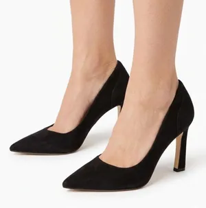 Abound Black Faux Suede Pointed Toe Pumps‎ Heels Size 5.5M thumbnail 1