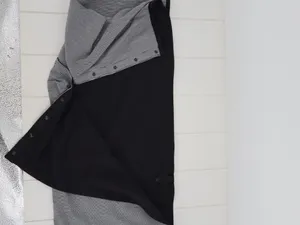 lululemon Vinyasa Scarf Wrap Black Gray Striped Snap Infinity Athleisure OS thumbnail 7