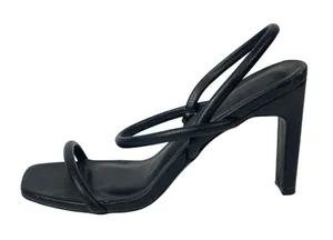 Aldo Karla Black Square Toe Thin Block Heels Dress Slingback Heels Sandals Sz 6 thumbnail 1