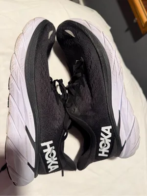 Hoka one clifton 8 women Black and White Athletic Running Shoes size 6.5B thumbnail 4