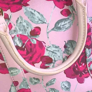 Luv Betsy by Betsy Johnson Pink Floral Purse with Gold Tone Chain Strap thumbnail 11