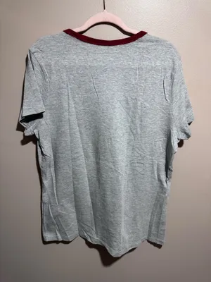 Women's Harley-Davidson Gray Tee with Maroon Neckline and Anniversary Logo XL thumbnail 2