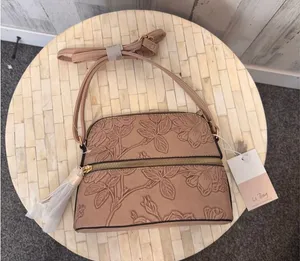 Le Bag Floral Embossed Blush Pink Crossbody Purse Shoulder Bag New thumbnail 1