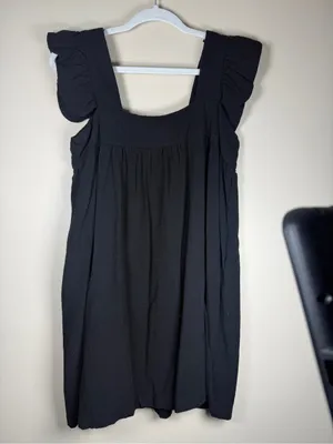 Pomander Place Tuckernuck Black Hazel Flutter Sleeve Dress Black Small thumbnail 6