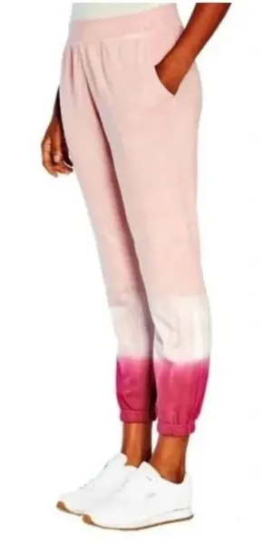 Wildfox Hadley pink tie dye loungewear L cozy joggers thumbnail 1