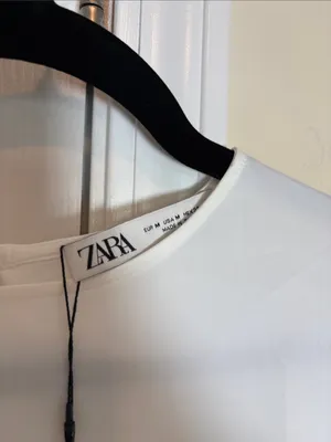 Zara White Asymmetrical Cropped Long-Sleeve Cape Top NWT thumbnail 6