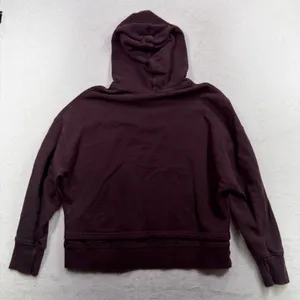 Lululemon Size 12 Warm Down Hoodie Sweatshirt Pelt Burgundy Light Terry Athletic thumbnail 8