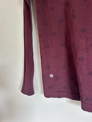 Lululemon Women Swiftly Tech Long Sleeve Shirt 2.0 Yogo Pop Cassis/Black Size 4 thumbnail 3