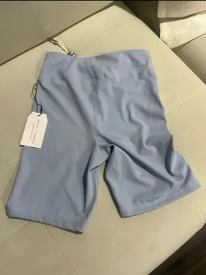 High-Waist Lavender Bike Shorts with Wide Waistband thumbnail 2