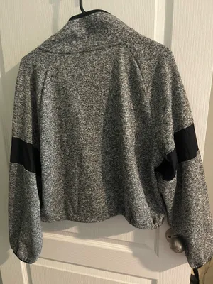 Victoria's Secret PINK Quarter-Zip Pullover Grey thumbnail 2