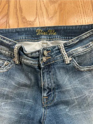 Miss Me Camo Bermuda Denim‎ Shorts Womens 29 Windsor JP4221B Distressed thumbnail 4