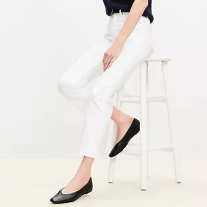 NWT LOFT kick crop high rise curvy fit stretch denim jeans white 14/32 thumbnail 2