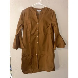 Hayden Los Angeles Mandarin Collar Button-down Front and Flared Sleeves Size S thumbnail 4