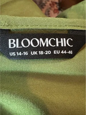 BLOOMCHIC Olive Green Rayon Midi Dress with Pockets 14-16 thumbnail 4