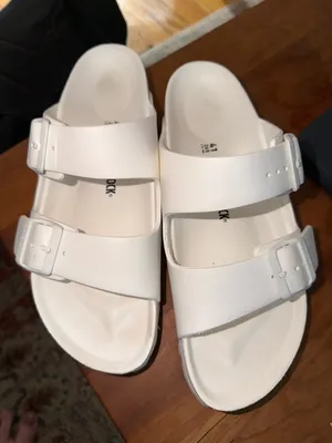 Birkenstock White L 10 M 8 Two-Strap EVA Sandals thumbnail 1