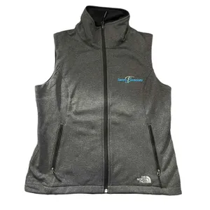 The North Face Ridgewall Vest Womens Size Medium Heather Gray Full Zip WindWall thumbnail 2